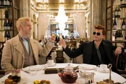 L-R: Aziraphale (Michael Sheen), Crowley (David Tennant) L-R: Aziraphale (Michael Sheen), Crowley (David Tennant)