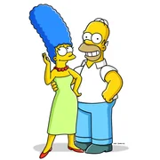 (32. Staffel) - Marge (l.); Homer (r.)