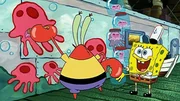 L-R: Mr. Krabs, SpongeBob