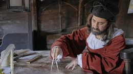 Christoph Kolumbus (Pedro Alvarez Molina) beim Kartografieren