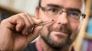Graham Pearson with his sample of ringwoodite.