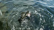 Diver waving.