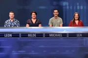 Die Kandidat:innen (v.l.n.r.): Leon W. Belling, Hilde Jacobs, Michael Warneke und Lea Schönberger.