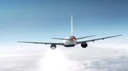 CGI: Plane in flight.