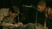 (L - R) Avery Lee as the "Dentist", Caitlin Ewald as Anita and Chronicle Ganawah as Posner
