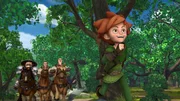Der Sheriff und seine Männer verfolgen Robin Hood. Der Sheriff und seine Männer verfolgen Robin Hood.