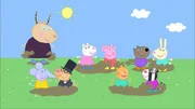 L-R: Madame Gazelle, Emily Elephant, Pedro Pony, Suzy Sheep, Peppa Pig, Candy Cat, Danny Dog, Zo&euml; Zebra, Rebecca Rabbit