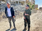 Markus Lanz im zerstörten Damaskus (Syrien). Markus Lanz im zerstörten Damaskus (Syrien).