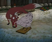 Der Fuchs schleicht sich an, doch auf den Trick fällt er nicht rein und schließlich kommt alles anders als geplant...
