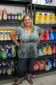 Gia with her stockpile.