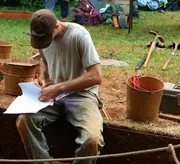 Archaeology, archaeological dig, documenting, digging Archaeology, archaeological dig, documenting, digging