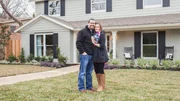 As seen on Fixer Upper, the Haire family in front of their renovated home. (portrait)