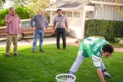 L-R: Murray Goldberg (Jeff Garlin), Bill Lewis (David Koechner), Vic (Cedric Yarbrough), Barry Goldberg (Troy Gentile)