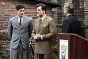 v.li.: Adi Dassler (Ken Duken), Rudi Dassler (Torben Liebrecht), Josef Waitzer (David C. Bunners).