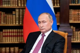 Wladimir Putin beim amerikanisch-russischem Gipfel in der Villa La Grange, Genf. im Juni 2021.