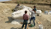 CK prep team has jacketed the Triceratops skull found on Clayton’s brother’s land.