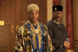 Lavelle Junson (Jermaine Fowler, l.); Prinz Akeem (Eddie Murphy, r.)