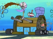 v.li.: Squidward, Mr. Krabs, Patrick