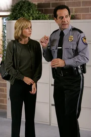 Pictured: (l-r) Traylor Howard as Natalie Teeger, Tony Shalhoub as Adrian Monk