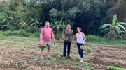 Exterior, Clients Josh and Liz picking carrots in a farm in St. Croix. As seen on HGTV's Caribbean Life.