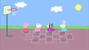 L-R: Peppa Pig, Suzy Sheep, Zoe Zebra, Rebecca Rabbit