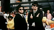 L-R: Joliet Jake Blues (John Belushi), Elwood Blues (Dan Aykroyd)