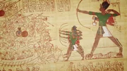 Wie aus dem Nichts tauchen im östlichen Mittelmeer um 1180 vor Christus die sogenannten „Seevölker“ auf. Mit der größten Mobilmachung der ägyptischen Geschichte gelingt es Pharao Ramses III. die Angreifer abzuwehren. Doch das Land hat sich in den Abwehrkriegen gegen die Invasoren verausgabt.