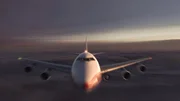 CGI Stills - Air India - Front view of plane flying.