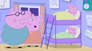 Daddy Pig (l.), Mummy Pig (2.v.l.), Peppa Pig (oben r.), George Pig (unten, r.)