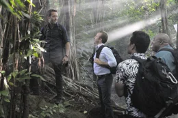 L-R: Alex O'Loughlin (Steve McGarrett), Scott Caan (Danny 'Danno' Williams), Daniel Dae Kim (Chin Ho Kelly), Chi McBride (Lou Grover)