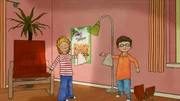 Conni und Simon präsentieren das Plakat ihres italienischen Restaurants. Conni und Simon präsentieren das Plakat ihres italienischen Restaurants.