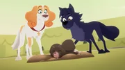 Belfort und Lupin warnen die Maulw&uuml;rfe vor der drohenden Gefahr.