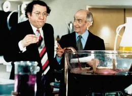 G&eacute;rard (Coluche, l.) soll seinen ber&uuml;hmt ber&uuml;chtigten Vater Charles (Louis de Fun&egrave;s, r.) schon bald beruflich beerben, doch eigentlich hat er eine ganz andere Berufung f&uuml;r sich gefunden ...