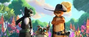 L - R: Kitty Softpaws, Perrito, Puss in Boots