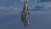 Einige der bisher gefundenen Bruchst&uuml;cke einer Kolossalstatue Psammetich I. konnten bereits virtuell zusammengesetzt werden. Die gesamte Statue war ungef&auml;hr zehn Meter hoch.
