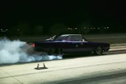 Dominator performs a burnout.