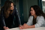 LAW & ORDER -- ìPlay with Fire Pt. 1" Episode 24019 -- Pictured: (l-r) Mariska Hargitay as Capt. Olivia Benson, Marisela Zumbado as Ana Machado -- (Photo by: Virginia Sherwood/NBC)