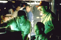 V.l.: Ron Hunter (Denzel Washington), Hunsicker (Michael Milhoan) und Kapit&auml;n Frank Ramsey (Gene Hackman)