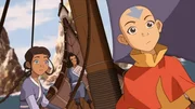 L-R: Katara, Bato, Aang