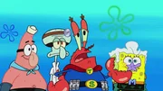 L-R: Patrick, Squidward, Mr. Krabs, SpongeBob