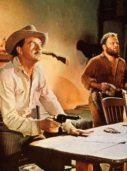 ARD NEVADA SMITH (nevada smith), USA 1965,Regie Henry Hathaway, am Samstag (21.04.12) um 02:55 Uhr im Ersten Der Revolverheld Tom Fitch (Karl Malden, li.) regelt Konflikte am liebsten mit dem Schie&szlig;seisen...