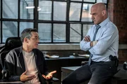 LAW & ORDER: ORGANIZED CRIME -- "Beautiful Disaster" Episode 507 -- Pictured: (l-r) Tate Ellington as Vargas, Chris Meloni as Det. Elliot Stabler --
