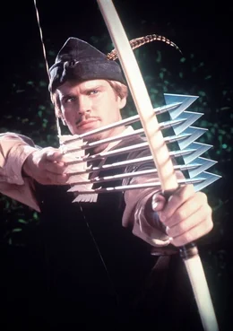 Robin Hood (Cary Elwes) kehrt aus Pal&auml;stina zur&uuml;ck, um sich in England eine Strumpfhose anzuziehen und danach gegen den fiesen Prinz John zu k&auml;mpfen. Und gegen den Fiesling hat er so manchen Pfeil im K&ouml;cher ...