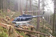 Helicopter landing pad as seen on Extreme Loggers.