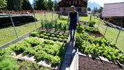 In einer H&ouml;he von 1737m hat Josef Lunger einen Gem&uuml;segarten angebaut, auf seine gro&szlig;en Salatk&ouml;pfe ist er besonders stolz.