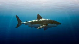 Great white shark, underwater view, Guadalupe Island, Mexico