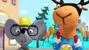 Super-Edgar und Henrietta überzeugen Bosse, ihnen zu folgen. Super-Edgar und Henrietta überzeugen Bosse, ihnen zu folgen.