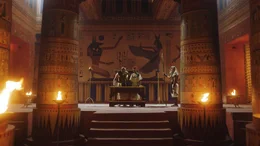 Kriegsrat mit Tutanchamuns milit&auml;rischem Berater General Horemheb.