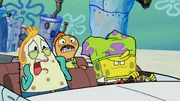Vorne, l-r: Mrs. Puff, SpongeBob