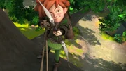 Robin Hood zielt genau, damit sein Plan aufgeht.